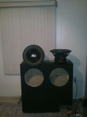 2 audioque hdc a 3 in a 9.2 cubic foot box tuned to 34  hz for my 2003 aurora