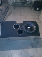 2001 camaro custom 15 inch box 4.4 cubic foot box tuned to 35 hz with 2 4 inch aero ports with a audioque hdc 3 a 15